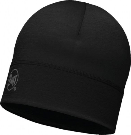 Merino Wool 1 layer Hat black