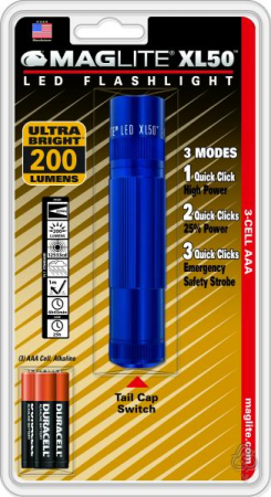 XL50 LED 3AAA sininen